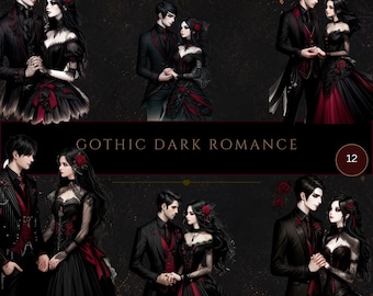 Dark Romance Clipart, Book of Shadows, Valantines Day Clipart, Fashion Clipart, Dark Fantasy Clipart, Dark Romance Png, Commercial Use