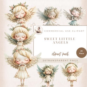 Dolce angioletto, Clipart di angelo, Clipart religioso, Clipart di angelo bambino, Clip art di angelo, Uso commerciale, Artigianato digitale, Invito per battesimo
