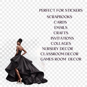 Robes noires de bal afro-américaines, robes de Quinceanera, robe de bal, robe de princesse, utilisation commerciale, 300 DPI, fond transparent, PNG, image 9