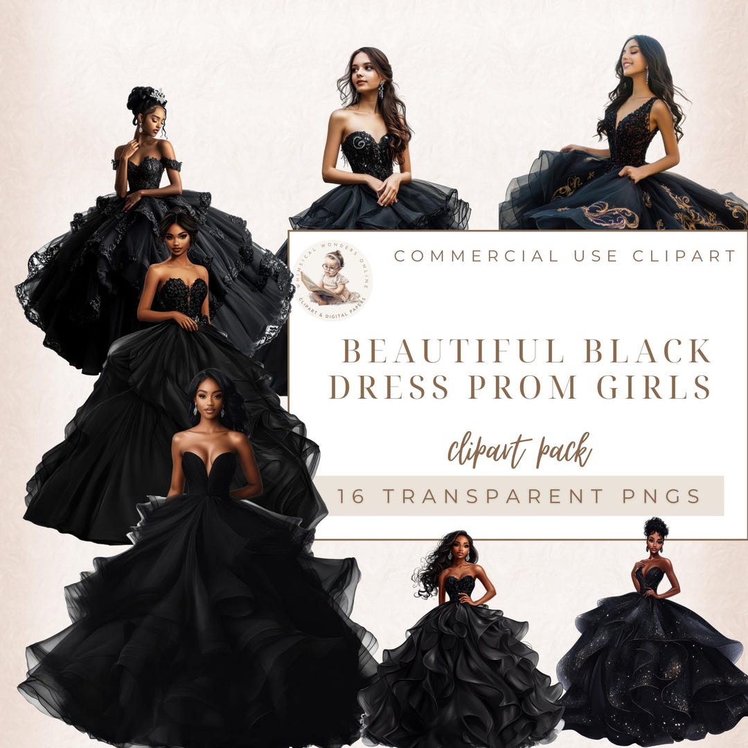 Beautiful Black Dress Girl, African American Girl, Black Gress Graphics,  Fashion Clipart, Quinceanera Png, Card Making, Digital Crafts - Etsy  Singapore