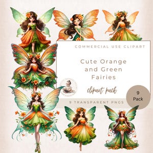 Cute Garden Fairies, Fairy Tale Clipart, Fantasy Clipart, Fairy Birthday Party, Enchanted Forest, Commercial Use, Digital Crafts