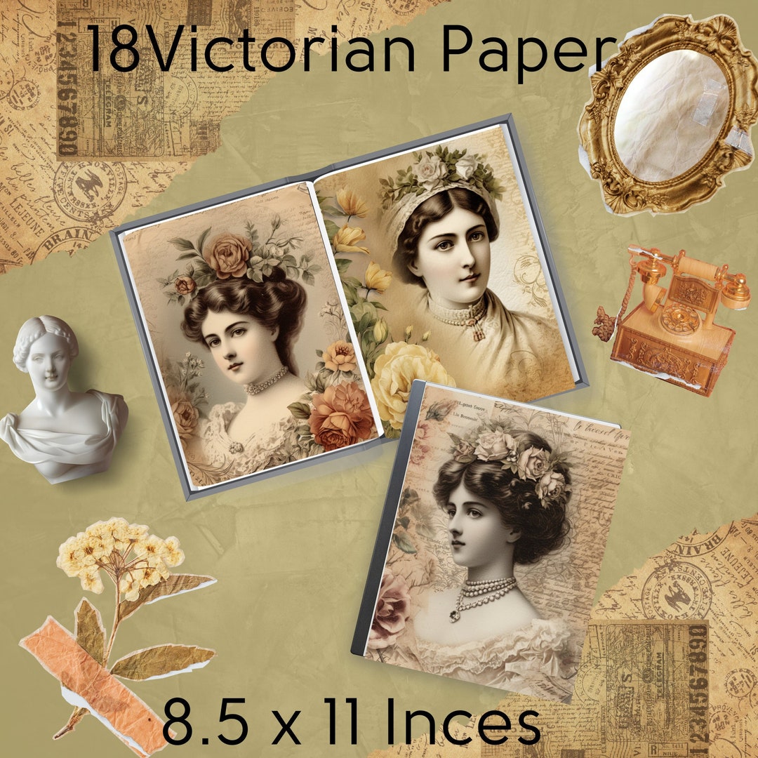 Victorian Ladies Junk Journal Pages, Vintage Victorian Lady Collage ...