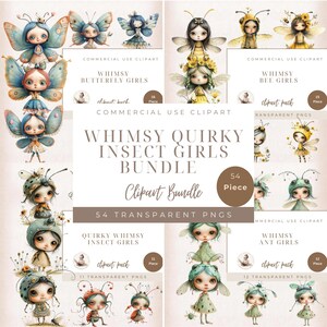 Laune, Garten Insekt Mädchen, Garten Clipart, wunderliche Clipart, Mädchen Clipart, schrulligen Mädchen Clipart, Garten Mädchen Journal, Insekten Mädchen Bündel