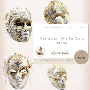 Mask Venetian The Three Face, Masquerade Party, Masquerade Ball, Venice Mask, Venice Mask, Commercial Use, Card Making, New Year Clipart,