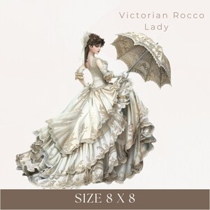 Victorian Rocco Lady, Victorian Clipart, Wedding Clipart, Transparent ...