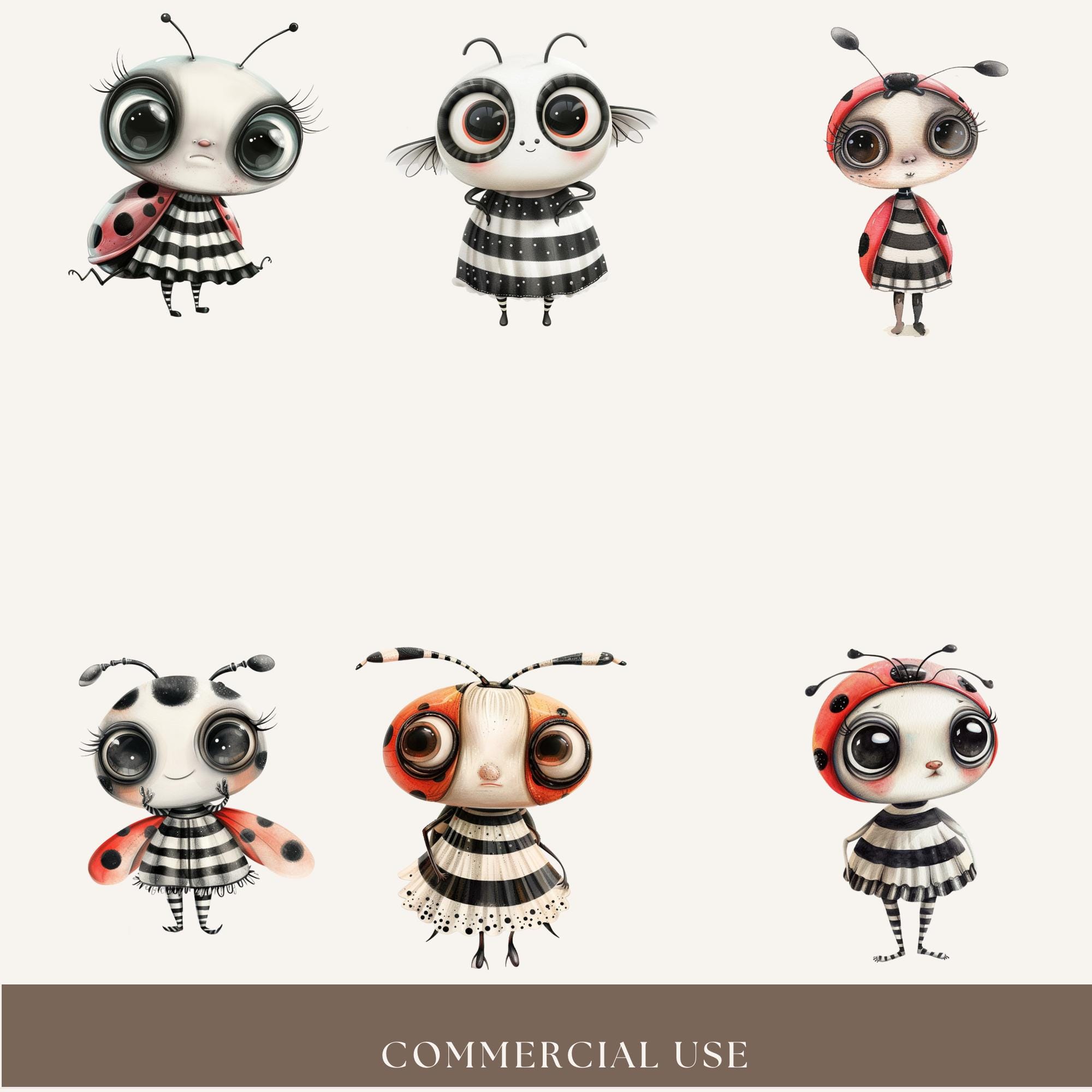 Whimsy Garden Beetle, Garden Clipart, Cute Bug Clipart, Whimsical ...