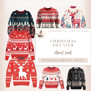 Weihnachten Pullover Clipart, Weihnachten Pullover, Weihnachten Pullover Png, Hässliche Pullover, Roten Rentier Pullover, Kommerzielle Nutzung