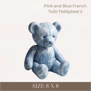 Teddy Bear Toile Bubble - Blue