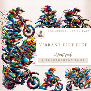 Clipart motocykla terenowego, Clipart motocrossu, Wyścigi motocyklowe, Clipart motocykla, Chłopiec motocykla terenowego, Użytek komercyjny, Rzemiosło cyfrowe, Clipart dla chłopców