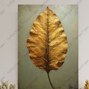 Gold Leaf Canvas Print: Lustrous Fall Foliage Art