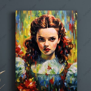 Canvas &quot;Rainbow Riddle&quot; Gallery Wrap Thick Canvas Art Print, Dorothy painting print, Wizard of Oz art, Wizard of Oz painting