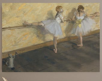 Degas "Dancers Practicing" Painting Print: Gallery Canvas or Matte Paper Poster