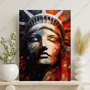 Statue of Liberty Art: Patriotic Gallery Wrap Canvas Print