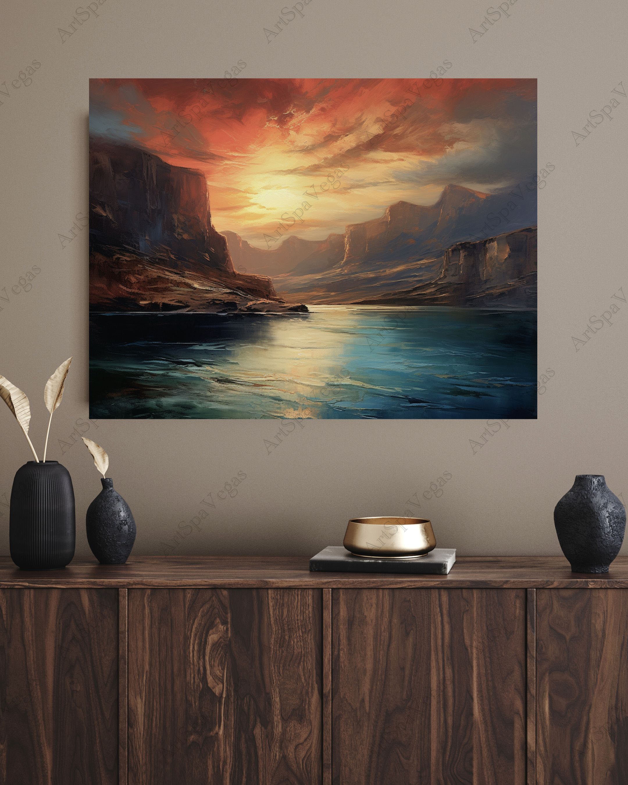 Canvas canyon Currents Horizontal Gallery Wrap Thick Canvas Art Print