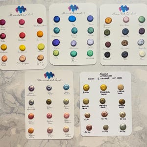 Juego de tarjetas de puntos (mica, dorados y brillantes)