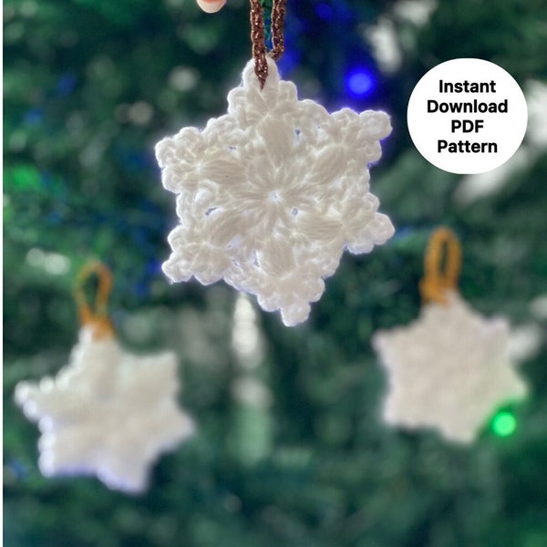 Winter Magic Crochet Snowflake Pattern - Instant Download DIY Tutorial for Festive Décor and Handmade Gifts