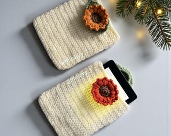 Crochet Sunflower Bloom Kindle/Book Sleeve Instant Download PDF Pattern