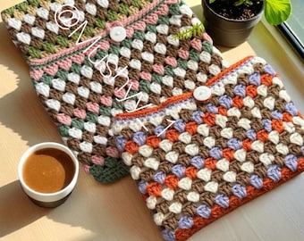 Crochet Book cover Vintage Vibes  Pattern By Mushyy -Instant Download Pattern PDF