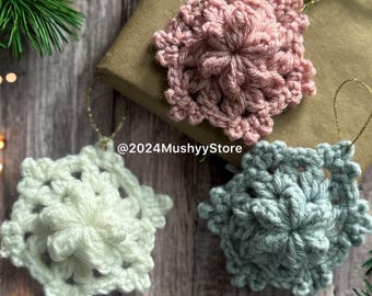 Crochet Snowflake Pattern: Christmas Ornament, Holiday Decor (PDF Pattern)