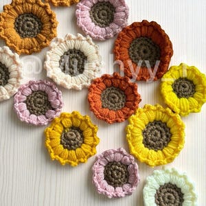 Crochet Sunflower Pattern Instant Download PDF