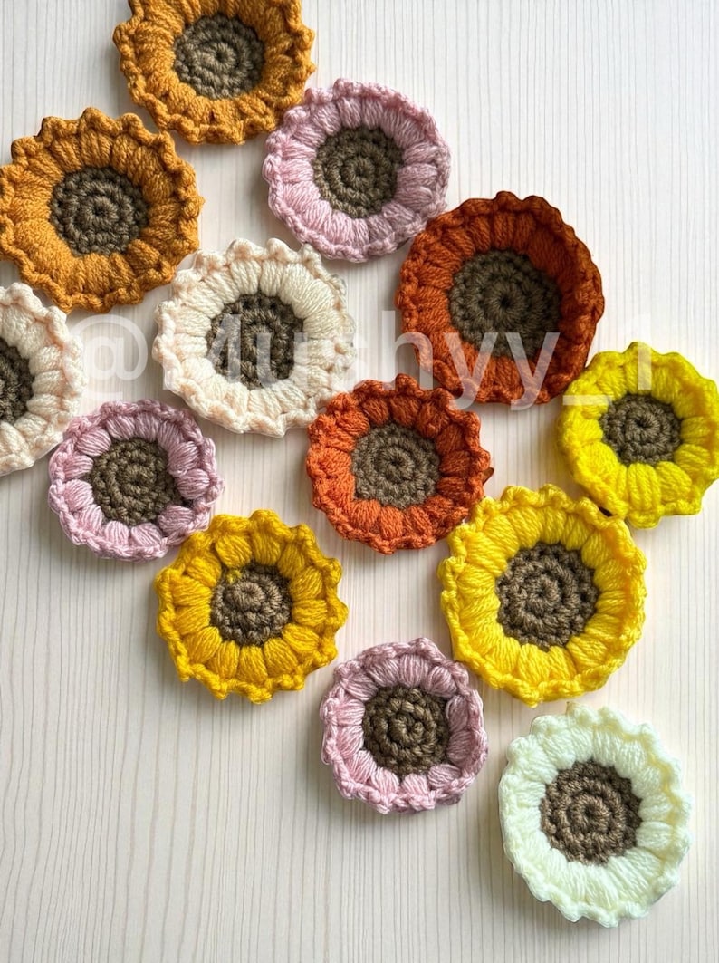 Crochet Sunflower Pattern Instant Download PDF - Etsy