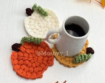 Crochet Pumpkin Coaster Pattern: Easy Autumn DIY (PDF Download)