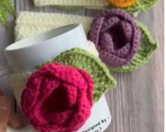 Crochet Blooming Rose Mug Cozy Pattern: Easy DIY (PDF Download)