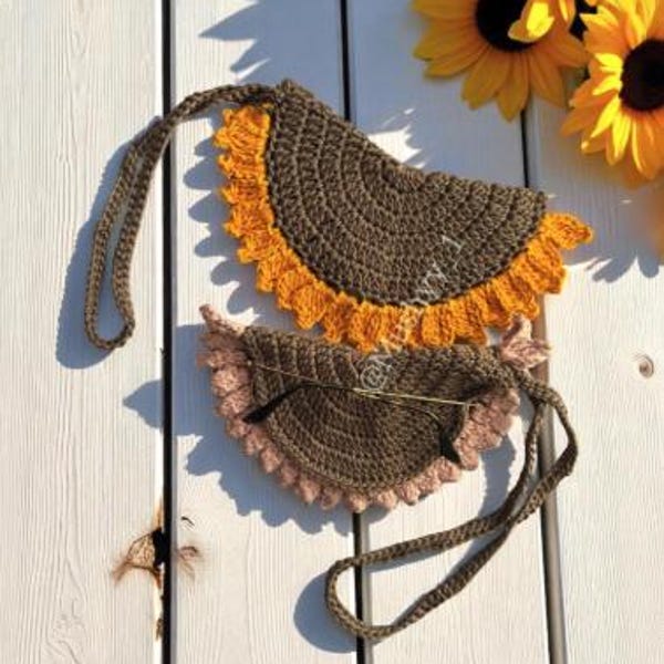 Crochet Sunflower Eyeglass Holder Pattern: Floral Glasses Case (PDF Pattern)