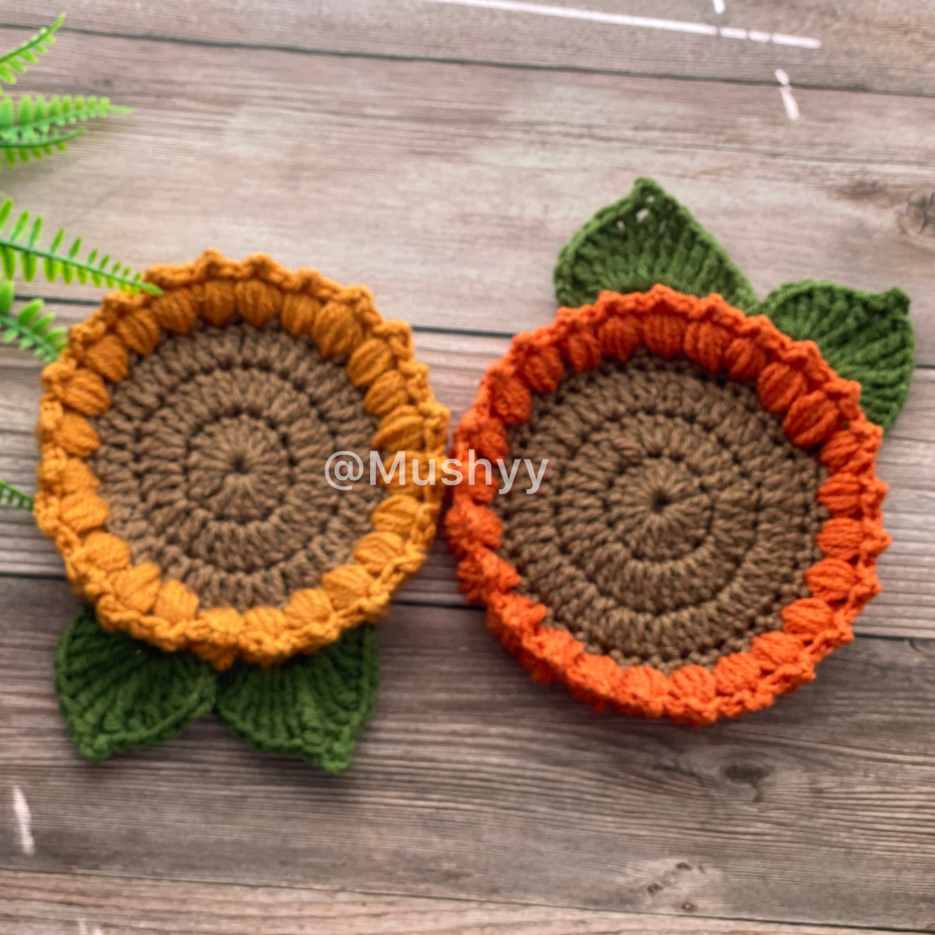 Crochet Sunflower Bloom Coaster Instant Download PDF Pattern - Etsy Canada