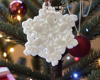 Crochet Snowflake Pattern - Instant Download DIY Tutorial for Festive Décor and Handmade Gifts