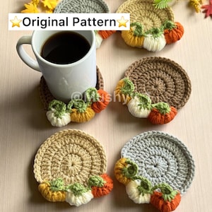 Crochet Pumpkin Coaster Pattern: 3D Fall Decor (Instant Download PDF)