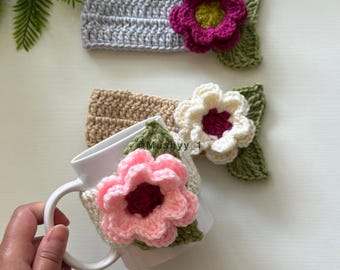 Crochet Sakura Cherry Blossom Mug Cozy Pattern By Mushyy