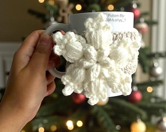 Snowflake Mug Cozy Crochet Pattern: Snowkissed Star (PDF Pattern)
