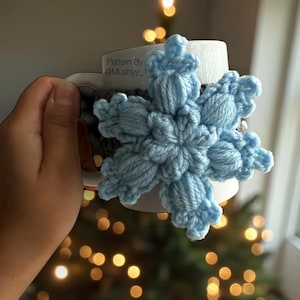 Snowflake Mug Cozy Pattern  Crochet Snowkissed Star Design | Instant Download PDF DIY Christmas Gift