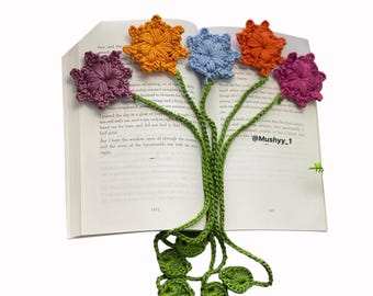 Crochet Snow Flower Bookmark Pattern: Elegant Floral Design (Instant Download PDF)