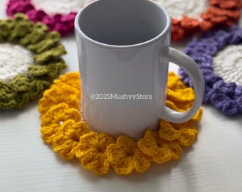 Florynth Crochet Coaster Pattern: Spring Table Decor (PDF Download)