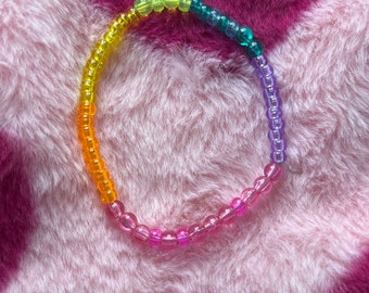 Rainbow bead bracelet