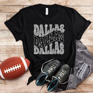 Dallas Rhinestone Shirt, Football Game Day Tailgate Tee, Vintage Style Comfort Colors Tshirt, Unisex Super-Soft Tee for All Sports