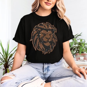The Lion King Silhouette Rhinestone Shirt, Lion King Shirt, Couples Vacation Shirt, Family Matching Shirt, Soft-Style Unisex Gift