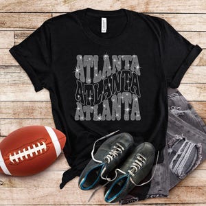 Atlanta Rhinestone Shirt, Football Team Fans Game Day T-Shirt, Sunday Sports Mascot Shirt, Unique Stylish Soft and Comfortable Tee Shirt