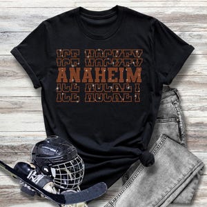 Anaheim Rhinestone Shirt, Ice Hockey High-Quality Shirt, Comfort Colors Aesthetic Sports Sweatshirt, Hockey Retro Unisex Shirt Gift For Fan