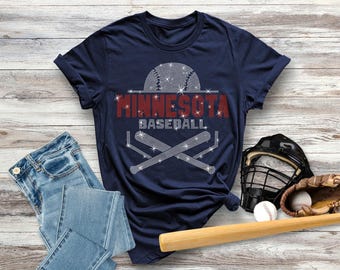 Minnesota Baseball Rhinestone Shirt, Baseball Fans Season Tee, Mom Baseball Tee, Vintage Glittering Baseball Top, Gift for Your Love One