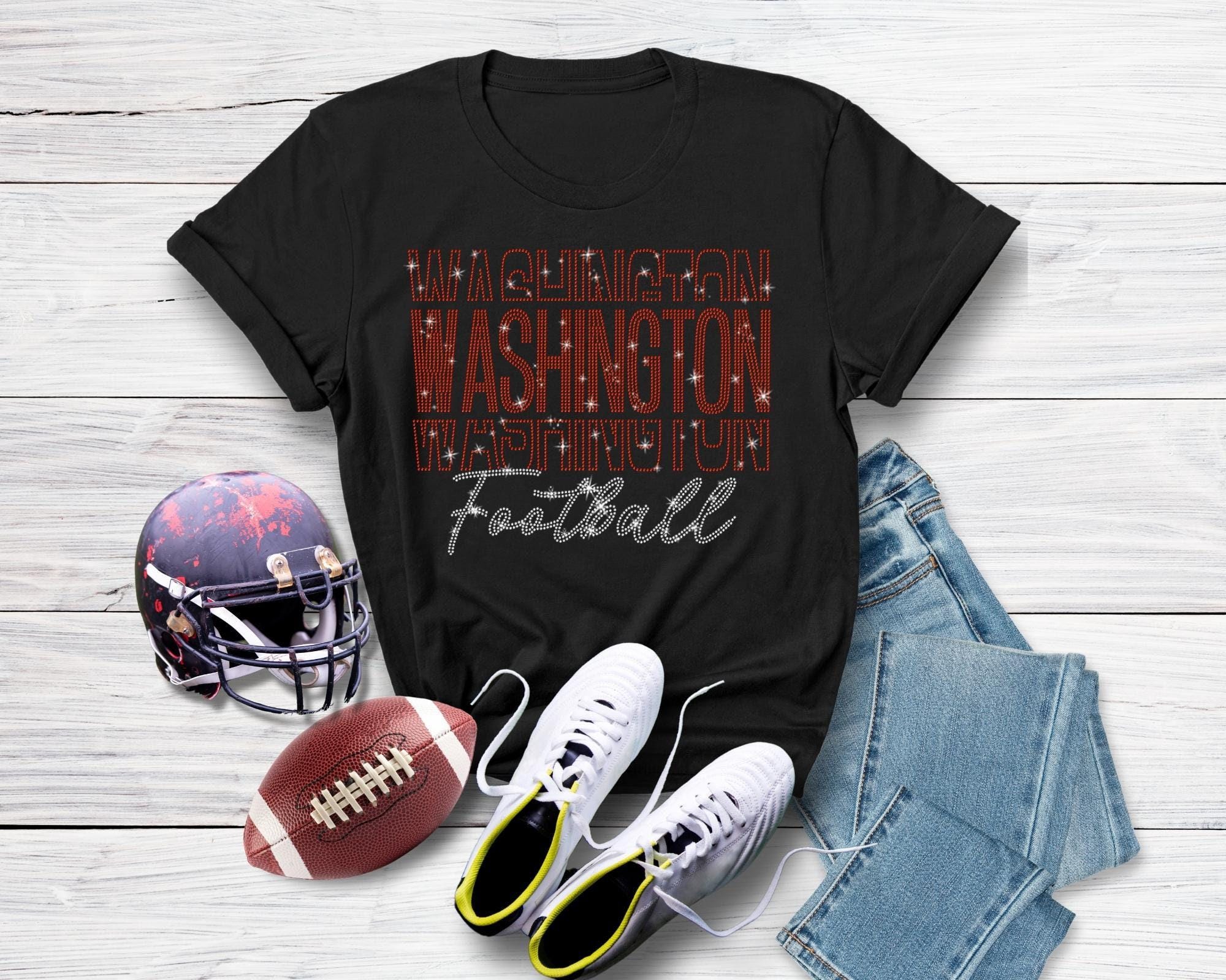 Washington Rhinestone Sparkling Gameday Shirt, Football Team Unisex Shirt Gift, Christmas Cute Game Day Shirt Gift For Her or Him