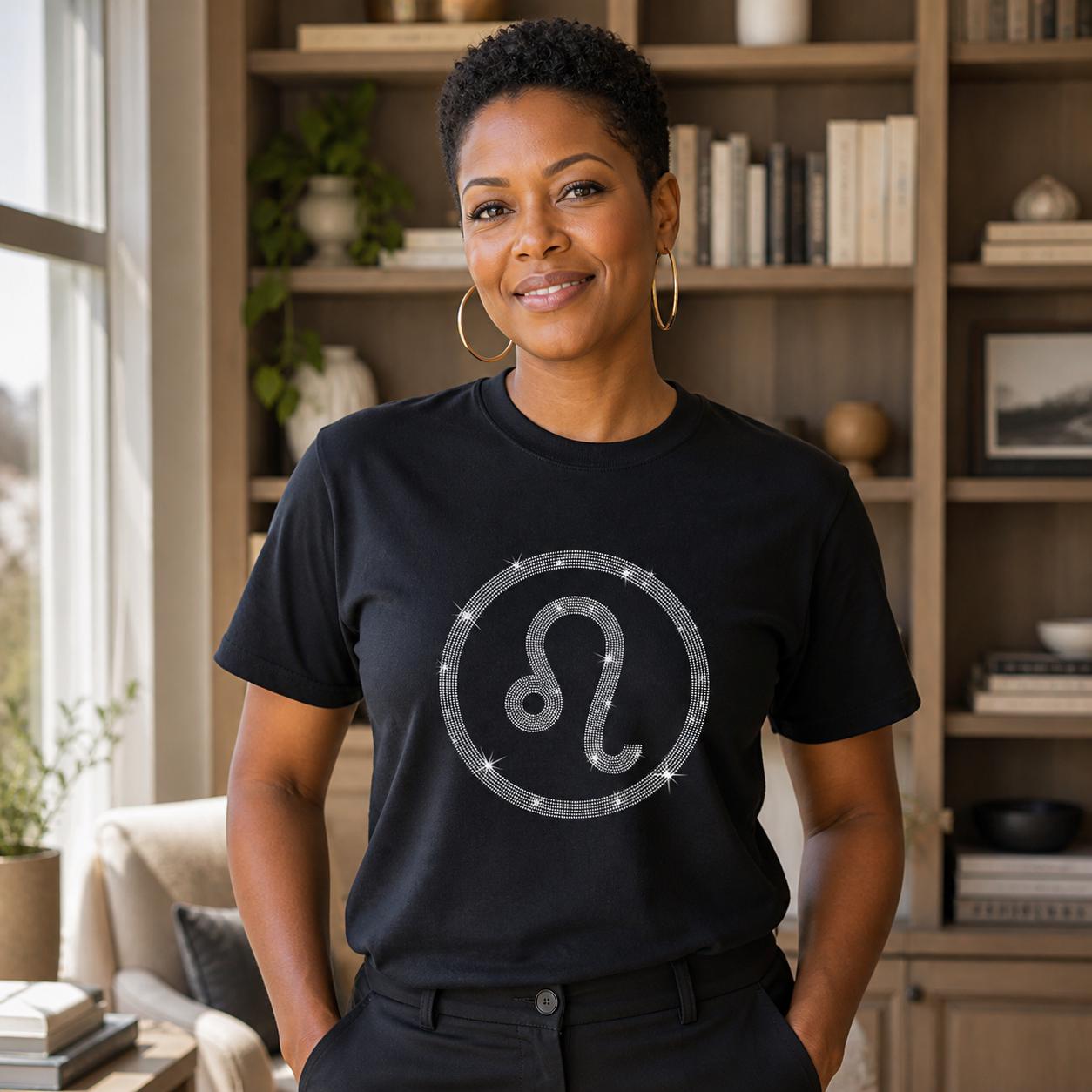 Leo Rhinestone Shirt - Etsy
