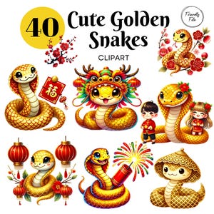 Cobra Dourada Bonita, Ano Novo Lunar, Cobras Douradas, Ano Novo Chinês PNG, Clipart de Cobra, Ano da Cobra, Cobra PNG, Cobra do Zodíaco Chinês