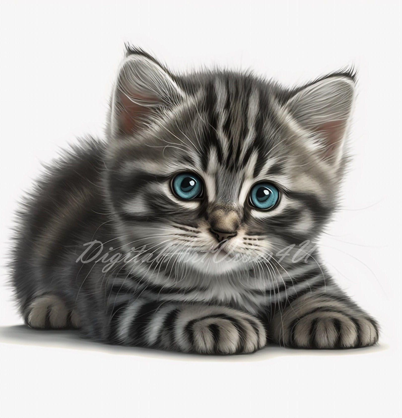 10 Realistic Kitten | Lifelike, Cute, Cat Images, PNG, Instant Download