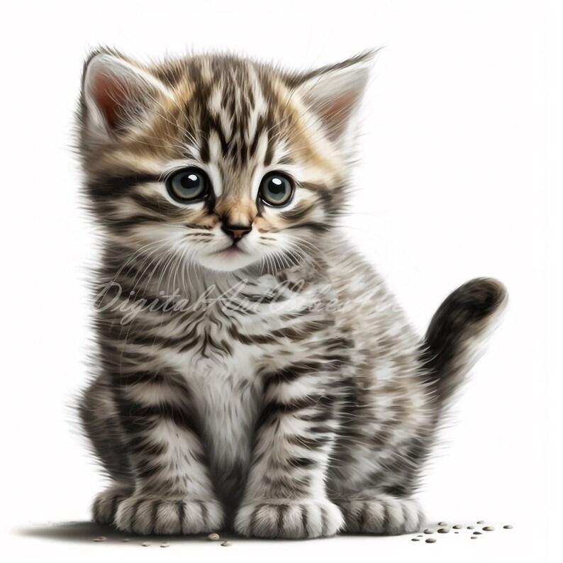 10 Realistic Kitten | Lifelike, Cute, Cat Images, PNG, Instant Download ...