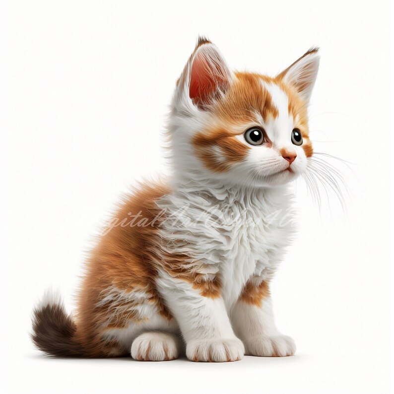 10 Realistic Kitten | Lifelike, Cute, Cat Images, PNG, Instant Download ...