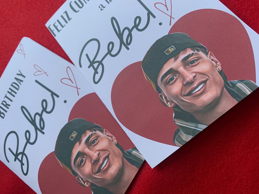 Peso Pluma Birthday Card With Envelope Feliz Cumpleañoshappy Etsy