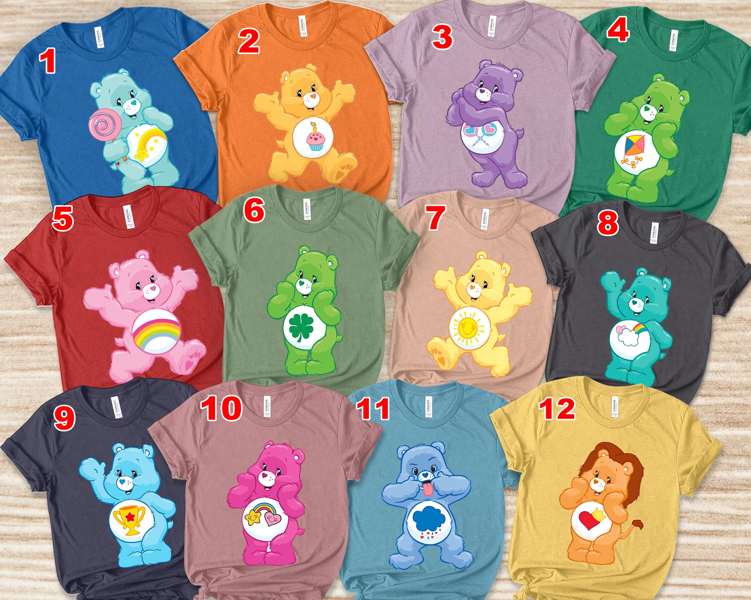 EthanCreativeGifts Care Bears Halloween Party Shirt for Care Groups, Friends, Teachers and Family, Coordinating Bear Couples,Softball Teams CYIT11